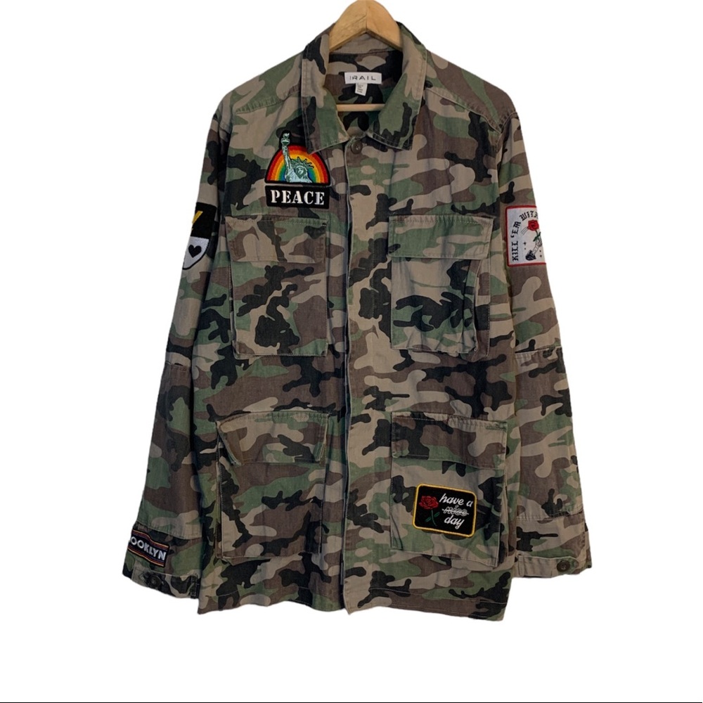 The Rail Camo Military Patch Jacket